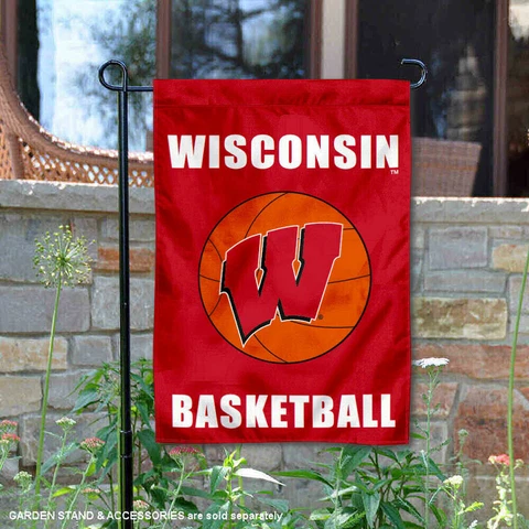Wisconsin Badgers Basketball Garden Flag Yard Banner Cover