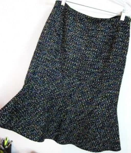 Falda Estilo Sirena Estilo Sirena Lana Multicolor Tirón Multicolor Talla 38/8 Rt $750 - Imagen 1 de 7