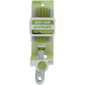 Conair Wavy Hair Advisory Tame The Texture Blow-Dry Hairbrush Shape&Style GREEN - Picture 1 of 4