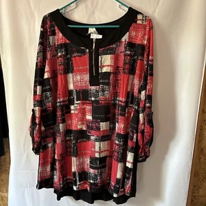 Top blusa donna Perception taglie forti colori autunnali taglia 3x - Foto 1 di 9