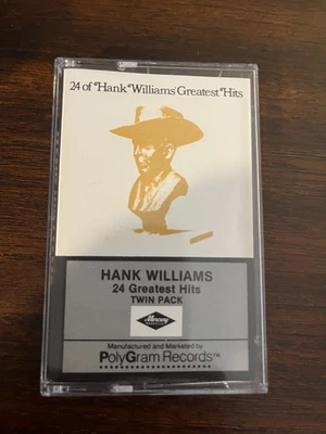 Hank Williams: 24 Greatest Hits Twin Pack (Cassette, 1976 Polygram Records) - Image 1 of 4