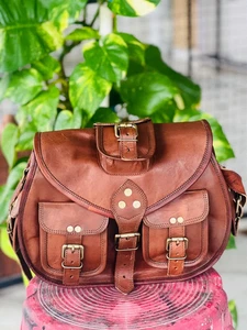 Wahl Leder Tasche Ziege Umhängetasche Braun Schulter Echt Damen Neu Original - Bild 1 von 5