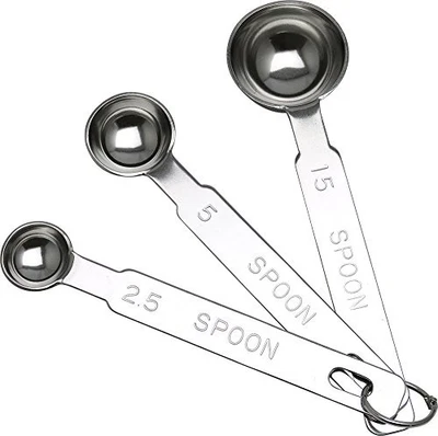 Wahei Freiz Measuring Spoons Ajido Style Set of 3 Thick 2.5cc 5cc 15cc Capacity - Image 1 of 3