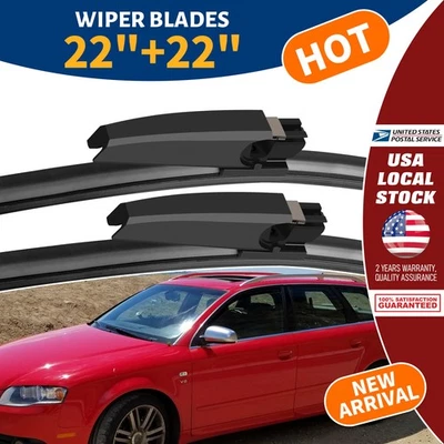 Durable Front Windshield Wiper Blades22''+22'' For Mercedes-Benz C230 2005 - Image 1 of 4
