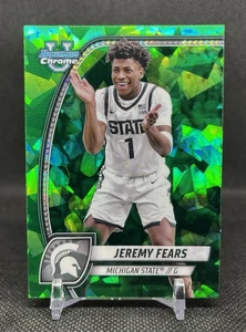 2024-25 Bowman University Chrome Sapphire JEREMY FEARS #ALT-8 GREEN /65 SP - Picture 1 of 3