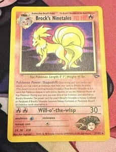 Brock’s Ninetails 3/132 Holo Card LP/LP+ Pokémon Gym Challenge Ken Sugimori - Picture 1 of 5