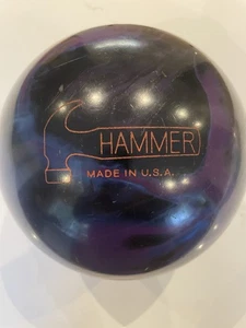 Vintage Faball Hammer Web lila/schwarz Bowlingkugel 15 Pfund Made in USA USBC - Bild 1 von 5