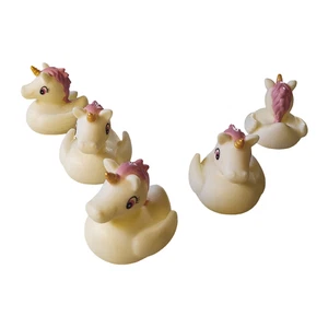 Alicorn Rubber Ducks Cram with Pink and Gold (Pegasus/Unicorn) Set of 5 - Picture 1 of 2