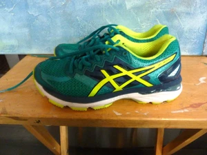 ASICS  GT-2000 FLUIDRIDE  TEAL/NEON GREEN SNEAKERS     WOMENS SZ. 5.5       EUC! - Picture 1 of 5