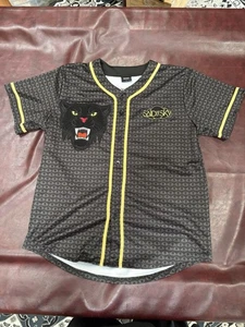 Said The Sky Deluxe Baseball Trikot schwarz gold bestickt Panther 09 Größe Large - Bild 1 von 11