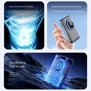 Ventilateur Rechargeable AI Taille Portable avec Affichage LED 100 Vitesses Cou Ventilateur Refroidissement - Photo 1/3