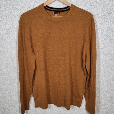 Smartwool Sweater Mens Sparwood Acorn Heather Brown Crewneck Wool Blend Large - Image 1 of 4