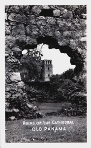 Panamá Ruinas de la Catedral Panamá Antiguo Vintage RPPC C398 - Imagen 1 de 2