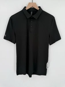 NEW Lululemon Evolution Polo Shirt Men’s Medium Black Short Sleeve Performance - Picture 1 of 5