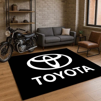 Toyota Rug, Car Logo, Automotive Decor, Stylish Floor Mat, Modern Quality Rug - Image 1 of 4