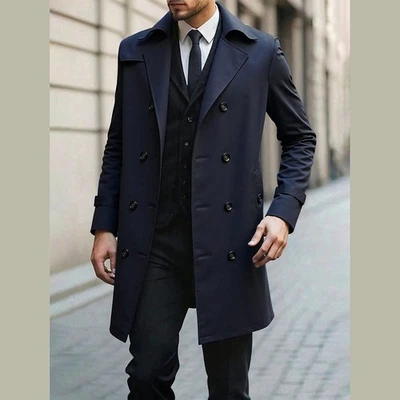 Men Trench Coat Brand New Condition Windbreaker Design 99.99% Polyester - Image 1 of 4