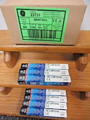 7 ¡NUEVO! Lámparas halógenas GE Lighting Quartzline #23731 - ¡500 W/120 V/K1! ¡F/S! Foto 1 de 4