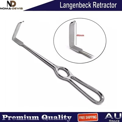 Retractor dental Langenbeck 44 mm forma de L tejido blando retracción herramientas quirúrgicas Foto 1 de 4