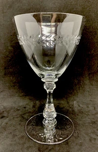 Copa de agua Minton Wreath de Cambridge Glass 6,5" (corona de laurel) ¡HERMOSA! - Imagen 1 de 7