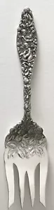 1900 Dominick & Haff LABOR OF CUPID STERLING Silver Large 9 3/4” SERVING FORK - Picture 1 of 9