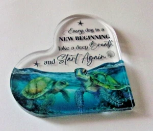 Every day is a New Beginning take a deep Breath and Start Again Plaque - Picture 1 of 2