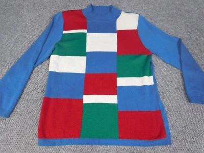 Suéter Alfred Dunner Mujer Pequeño Azul Jersey Elástico Clásico Cuello Tortuga Foto 1 de 4