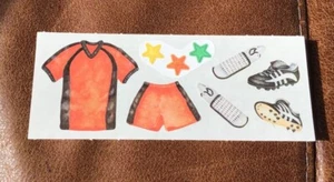 🔥VINTAGE Creative Memories Stickers SOCCER UNIFORM CLEATS SHIN GUARDS NOS * - Picture 1 of 1