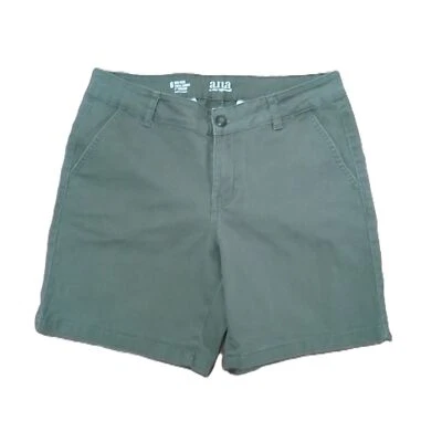 a.n.a. Pantalones Cortos Midi Para Mujer Talla 6 Caqui Verde Chino Tiro Medio Sarga Foto 1 de 4
