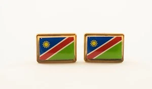 Namibia Flag Cufflinks--Namibian South African Africa British - Picture 1 of 1