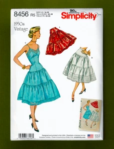 NEW! 50's Vintage Petticoats & Slip Sewing Pattern (Sizes 14-22) Simplicity 8456 - Picture 1 of 4