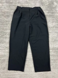 Kathie Lee Pants Womens 16 Petite Black Stretch Waist Pleated Polyester - Picture 1 of 11