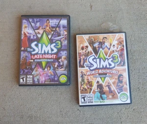 THE SIMS 3 EXPANSION PACK LOT LATE NIGHT WORLD ADVENTURES EA SPORTS VIDEO GAME - Picture 1 of 4