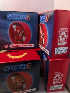 2024 McDONALD'S SONIC 3 The Hedgehog Movie HAPPY MEAL TOY Knuckles Red Roller #5 - Picture 1 of 2