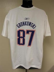 New England Patriots Rob Gronkowski #87 Mens Size L Large Reebok T-Shirt