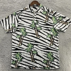 Bad Birdie Polo Herren Extra Large Weiß Zebra Golf Performance Palmen Safari - Bild 1 von 8