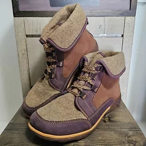 Stivali chukka Chaco donna taglia 10 - pelle barbarica marrone mogano e lana pieghevoli - Foto 1 di 8
