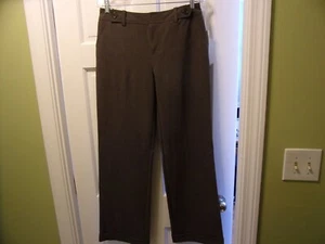 Pantalones elásticos de carrera Merona talla 6 calce clásico marrón brezo con puños - Imagen 1 de 4