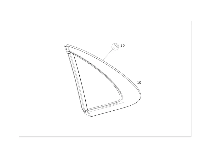 Ventana lateral trasera fija Mercedes Benz S550 S600 S560 S450 2014-2020 OE 2226705601 Foto 1 de 1
