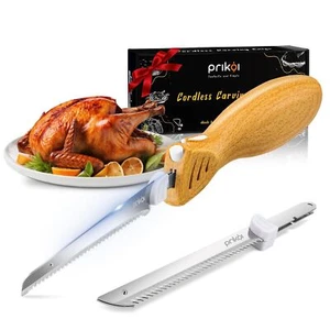 Cordless Electric Knife, Easy-Slice Serrated Edge Blades Carving Sets for Tur... - Picture 1 of 7