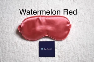Schlafmaske Seide Wassermelonenfarbe Augenkissen Augenbinde Schlafhilfe von ByeBlueLite - Bild 1 von 1