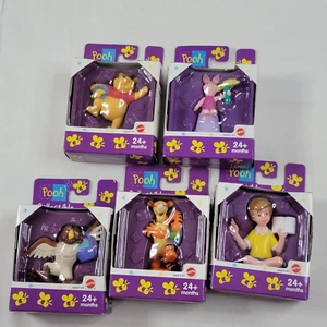 Vintage Lot of 5 Winnie The Pooh Tigger Owl Piglet C Robinson PVC Figures NIB - Picture 1 of 8