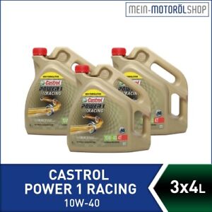 Castrol Power 1 Racing 4T 10W-40 3x4 Liter = 12 Liter