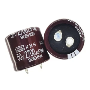 10pcs Nippon Chemi-Con KMH 2700mfd 50V 2700UF electrolytic Capacitor 105℃ 25X25 - Picture 1 of 1