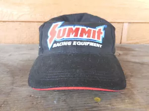 Baseball Hat Summit Racing Equipment Hat Black Red Blue Used - Picture 1 of 8