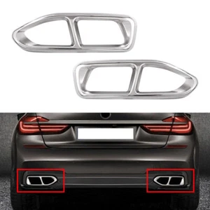 Cubierta de escape de acero inoxidable plateado para BMW Serie 7 G11 G12 16-18 - Imagen 1 de 8