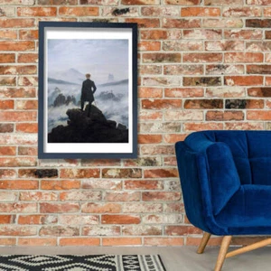 Stampa poster arte parete Caspar David Friedrich Wanderer sopra il mare di nebbia - Foto 1 di 12