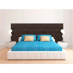 PVC Faux Dark Wood Bed Headboard - Picture 1 of 5