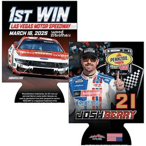 Josh Berry 2025 Las Vegas 1st NASCAR Cup Series Race Win Can Hugger 12oz Cooler - Picture 1 of 1