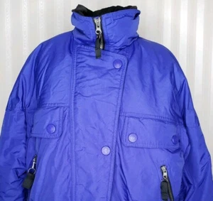 Eddie Bauer EBTEK Women's Sz S Purple Goose Down Ski Jacket Zip Up Vintage 90s  - Picture 1 of 7