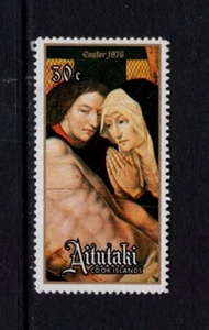 Aitutaki 1976 PINTURA, VIRGEN MARÍA, DISCÍPULO Y CUERPO DE JESÚS MLH SG 177 SC 122 - Imagen 1 de 1